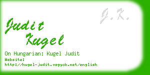 judit kugel business card